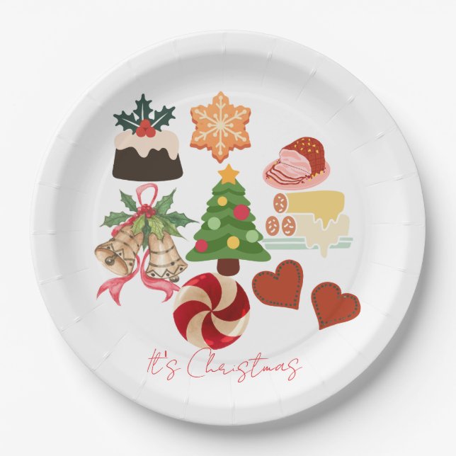 Plato De Papel Christmas (Anverso)