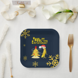 Plato De Papel Christmas banana