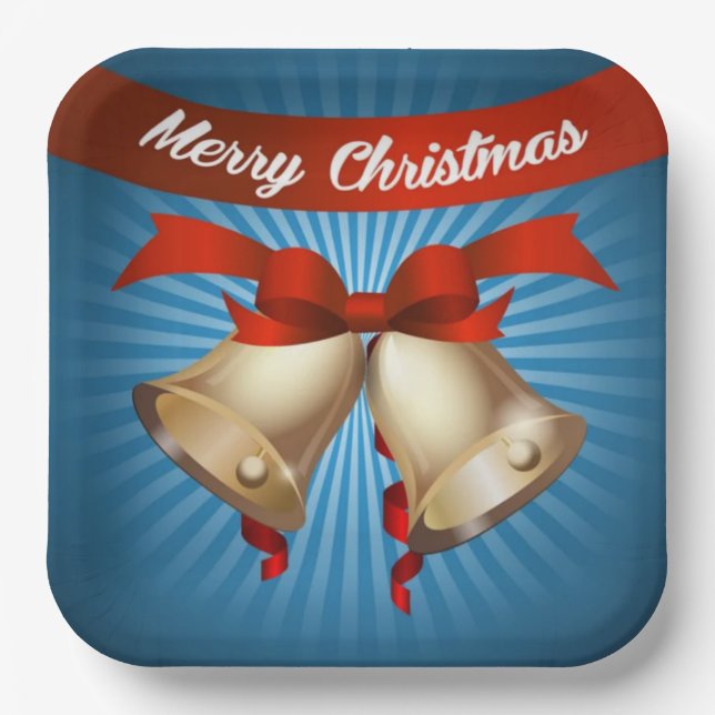Plato De Papel Christmas bells (Anverso)