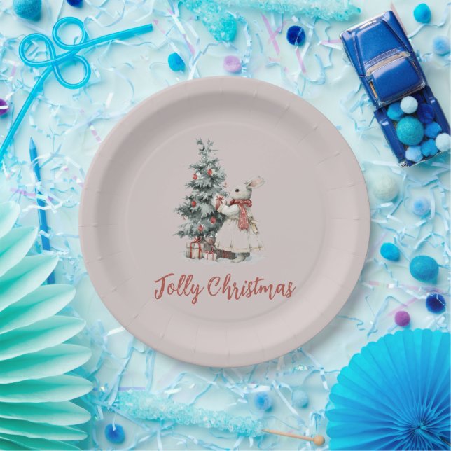 Plato De Papel Christmas Celebration Paper Plate | Joyful Holiday (Fiesta)