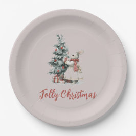 Plato De Papel Christmas Celebration Paper Plate | Joyful Holiday