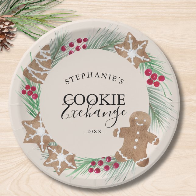 Plato De Papel Christmas Cookie Exchange Party  (Subido por el creador)