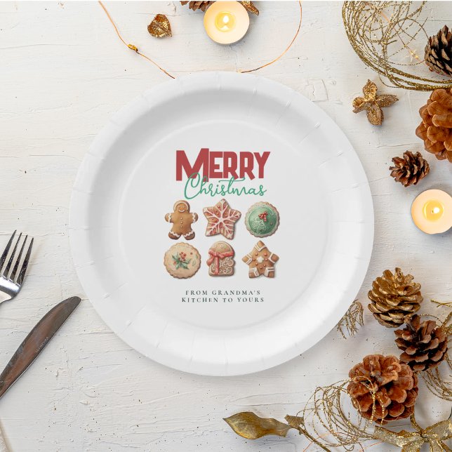 Plato De Papel Christmas Cookies Festive Holiday Baking Party (Subido por el creador)