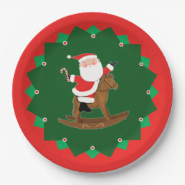 Plato De Papel Christmas Holiday Equestrian Party