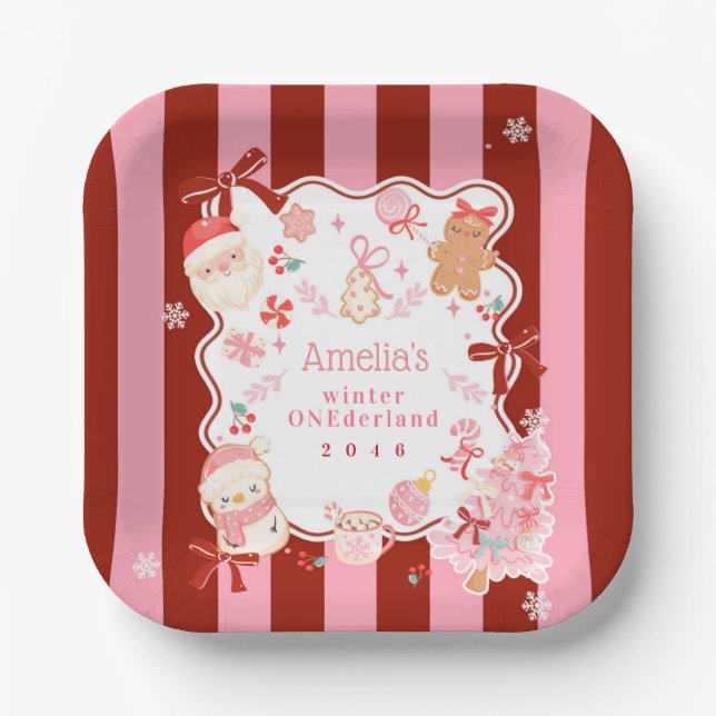 Plato De Papel Christmas Holiday Paper Plate for Any Events (Anverso)