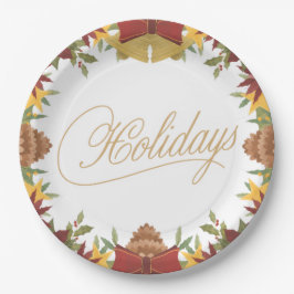 Plato De Papel Christmas Holiday Paper Plates – Festive Dinner