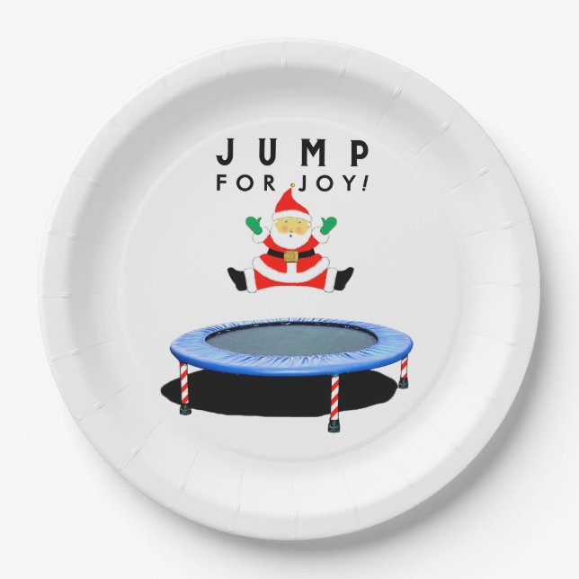 Plato De Papel Christmas Holiday Party Trampoline (Anverso)
