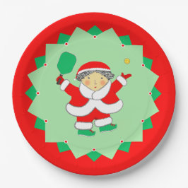 Plato De Papel Christmas Holiday Pickleball Party