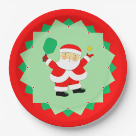 Plato De Papel Christmas Holiday Pickleball Party