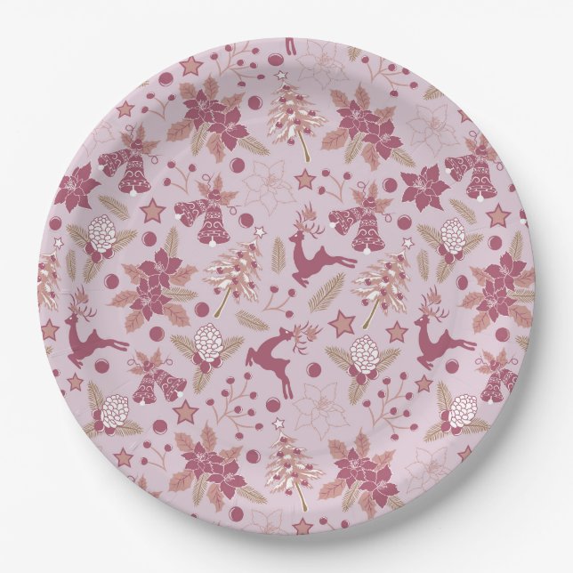 Plato De Papel Christmas holidays (Anverso)