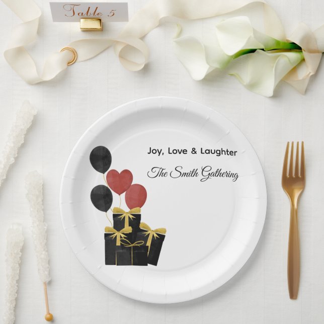 Plato De Papel CHristmas Holidays Paper Plate  (Boda)