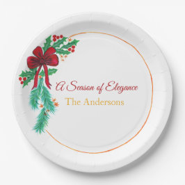 Plato De Papel Christmas Paper Plates – Festive Holiday 