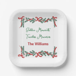 Plato De Papel Christmas Paper Plates – Holiday Celebrations