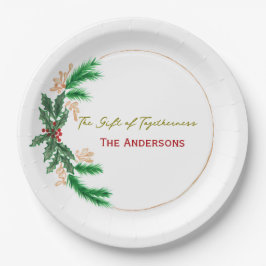 Plato De Papel Christmas Paper Plates –  Party Table Accessories