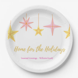 Plato De Papel Christmas Paper Plates with Holiday Motifs
