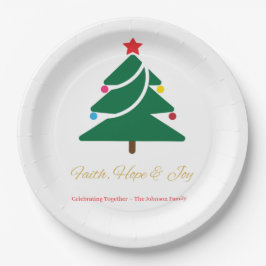 Plato De Papel Christmas Paper Plateswith Holiday Motifs