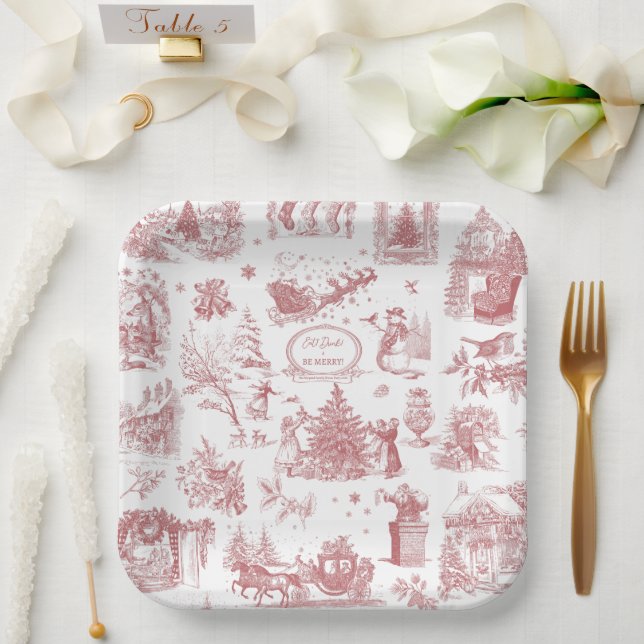 Plato De Papel Christmas Party Chinoiserie (Boda)