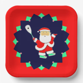 Plato De Papel Christmas Squash Sports Party
