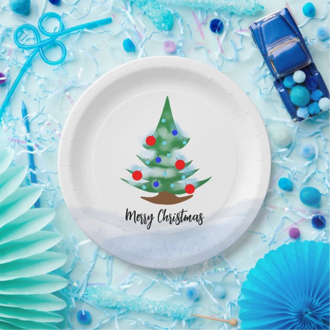 Plato De Papel Christmas tree (Fiesta)