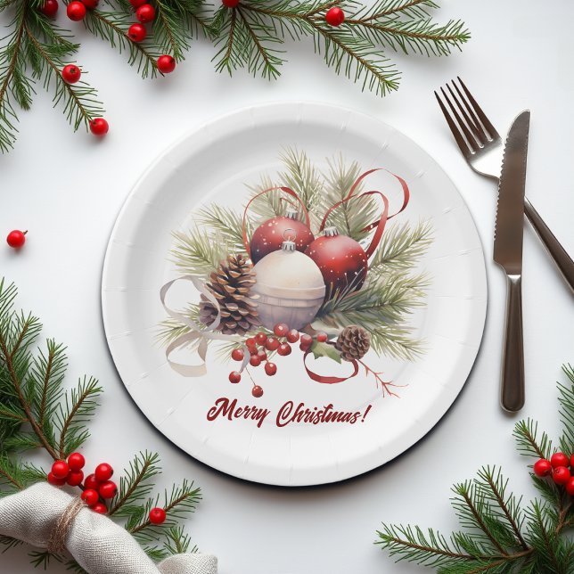 Plato De Papel Christmas Tree Ornaments Pine Cones (Subido por el creador)
