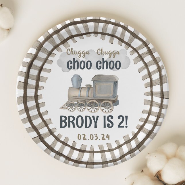 Plato De Papel Chugga Chugga Dos Días (Subido por el creador)