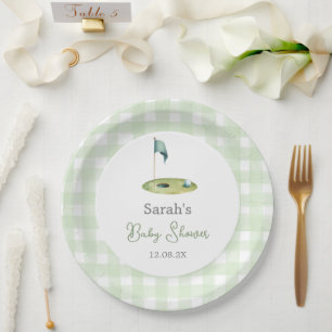 Plato De Papel Chupete de Golf para Baby Shower