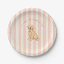 Chupete de retriever dorado rosa