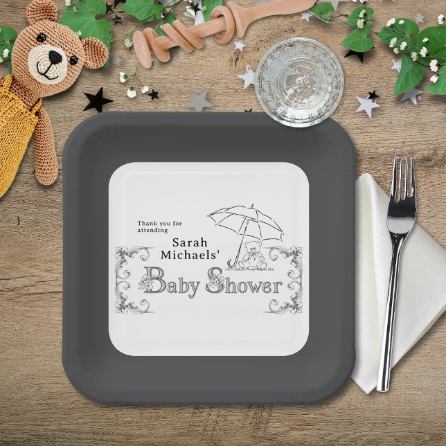Plato De Papel Chupeteada de Baby Shower con estilo (Subido por el creador)