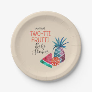 Plato De Papel Chupito de Frutas para Baby Shower