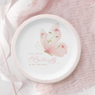 Plato De Papel Chupito de Mariposa Baby Shower