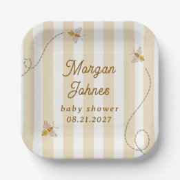 Plato De Papel Chupito de miel para baby shower