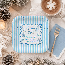 Plato De Papel Chupito de Nieve Personalizado Después de Esquiar 
