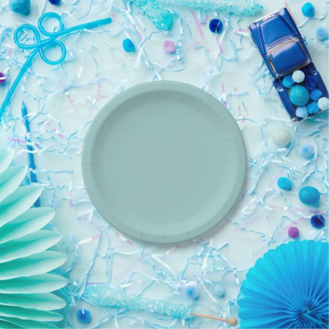 Plato De Papel Cian (Fiesta)