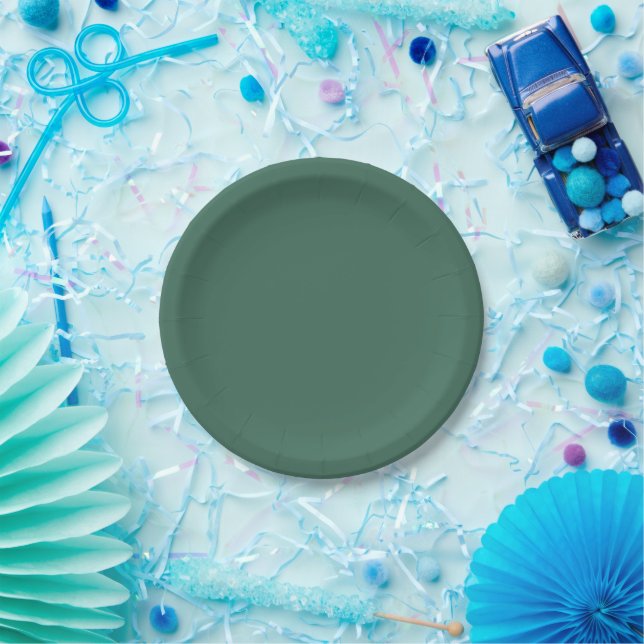 Plato De Papel Cian Verde (Fiesta)