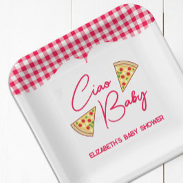 Plato De Papel Ciao Baby Italian Baby Shower