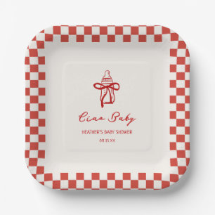 Plato De Papel Ciao Baby Italian Pizza Baby Shower