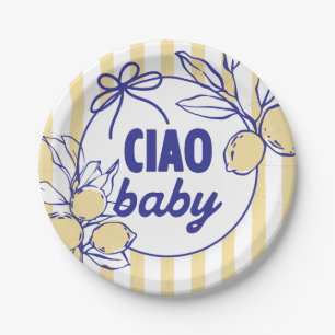Plato De Papel CIAO BABY Lemon Mediterranean Amalfi