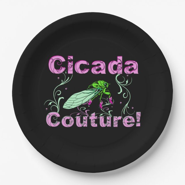 Plato De Papel Cicada Bug - Amante de los insectos (Anverso)