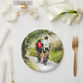 PLATO DE PAPEL CICLISMO
