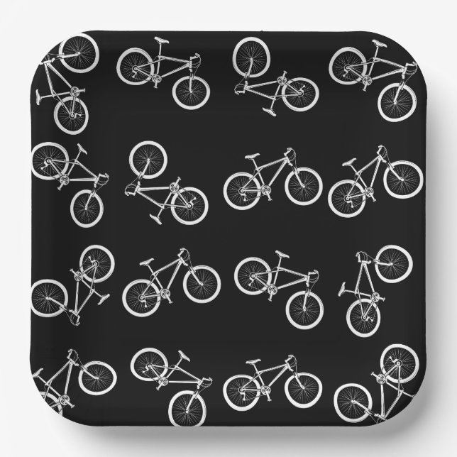 Plato De Papel Ciclismo en bicicleta  (Anverso)