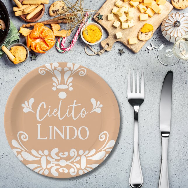 Plato De Papel Cielito Lindo Fiesta Mexicana Baby Shower Neutral (Subido por el creador)
