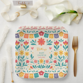 Plato De Papel Cielito Lindo Mexican Baby Shower Fiesta