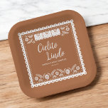 Plato De Papel Cielito Lindo Talavera Baby Shower mexicano<br><div class="desc">Terracotta Cielito Lindo Talavera Placas mexicanas de papel Baby Shower</div>