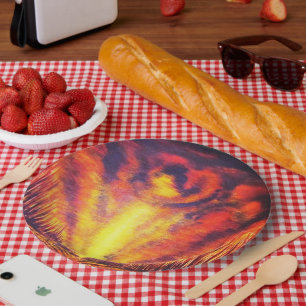 Plato De Papel Cielo ardiente