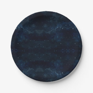 Plato De Papel Cielo Nocturno Estrellado, Espacio Galáctico Celes