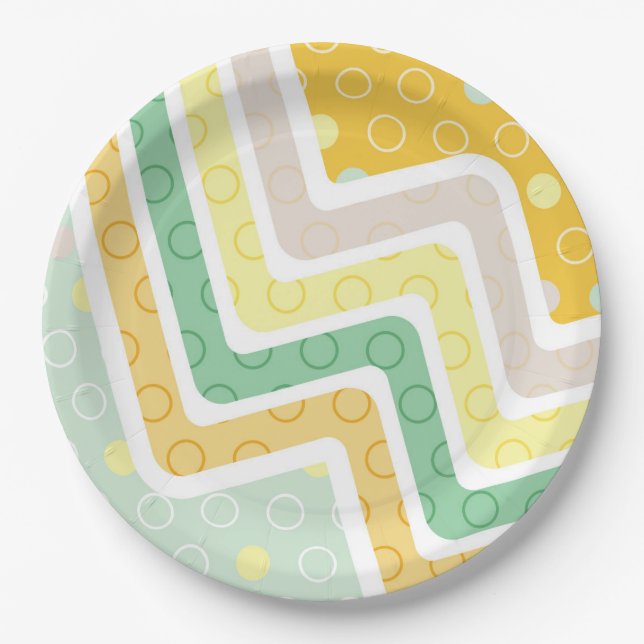 Plato De Papel Cifras geométricas 7 (Anverso)