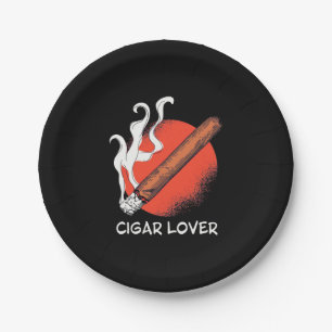 Plato De Papel Cigar Lover