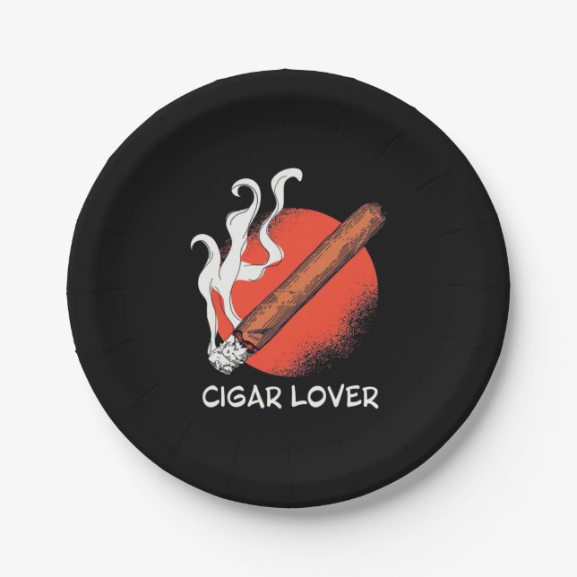 Plato De Papel Cigar Lover (Anverso)