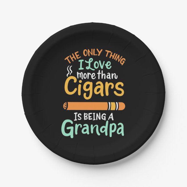 Plato De Papel Cigar Lover | A este abuelo le encantan los cigarr (Anverso)