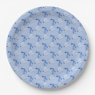 Plato De Papel Cigüeñas
